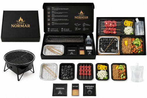 NORMAR BBQ Portable Grill & Picnic Set