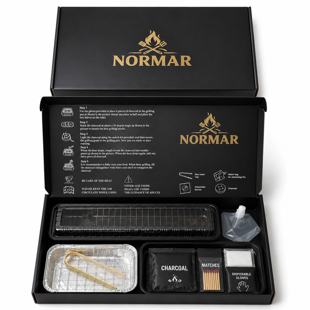 NORMAR BBQ Portable Grill & Picnic Set