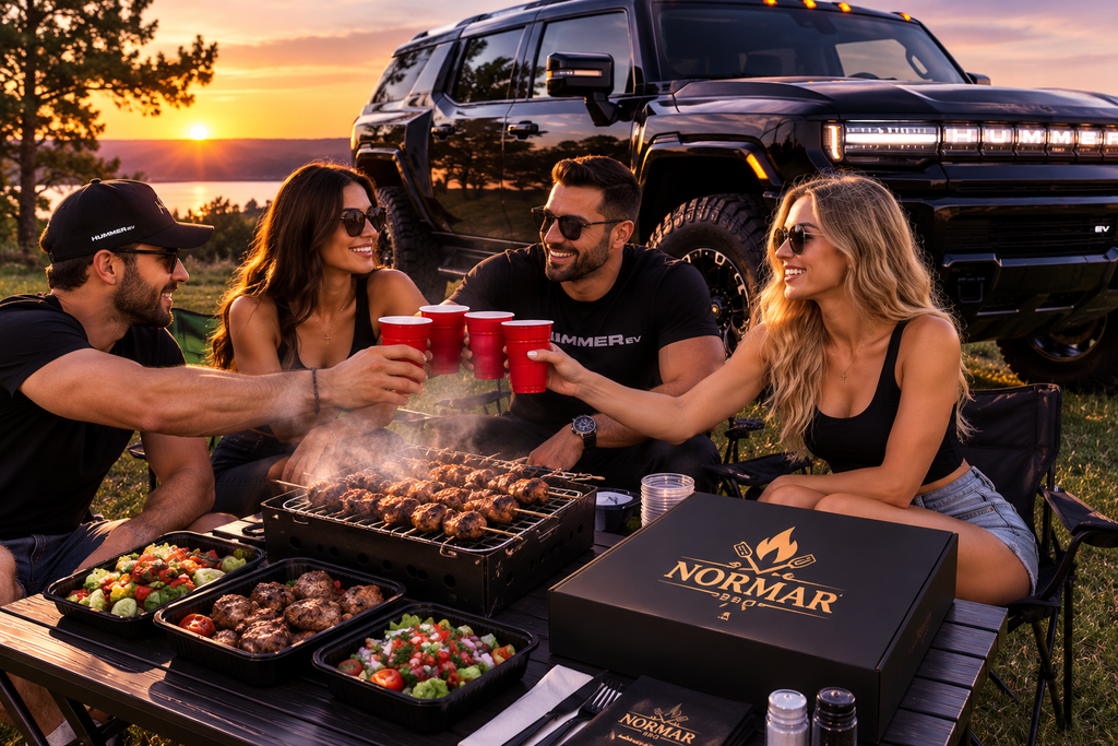 NORMAR BBQ Portable Grill & Picnic Set